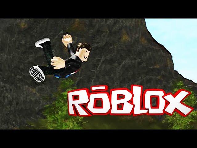 РАЗБЕЖАВШИСЬ ПРЫГНУ со СКАЛЫЫЫЫ Симулятор падений в ROBLOX от Мобика