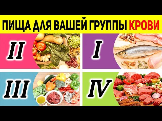 Ваша Группа Крови Требует ЭТОЙ Пищи! О чем говорит Группа КРОВИ 1,2,3,4 ?