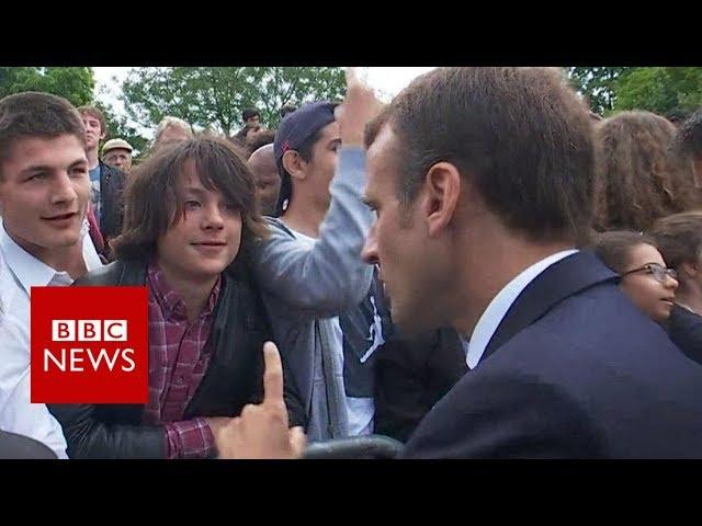 Macron tells teen to call him 'Mr President' - BBC News