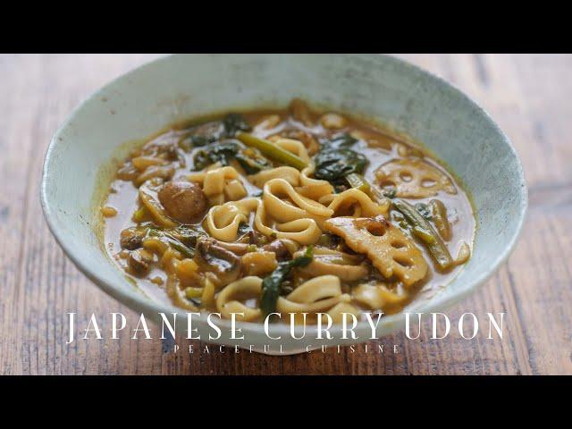 [No Music] How to Make Japanese Curry Udon Noodles