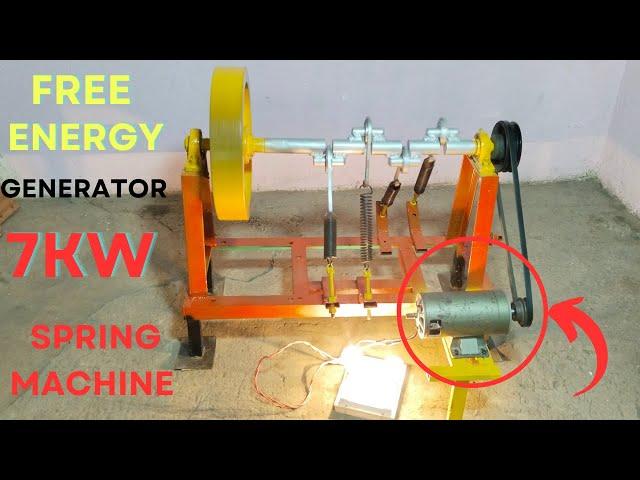 Build Flywheel Spring Machine Make Electricity Free Energy Generator 220v Using Welding Machine