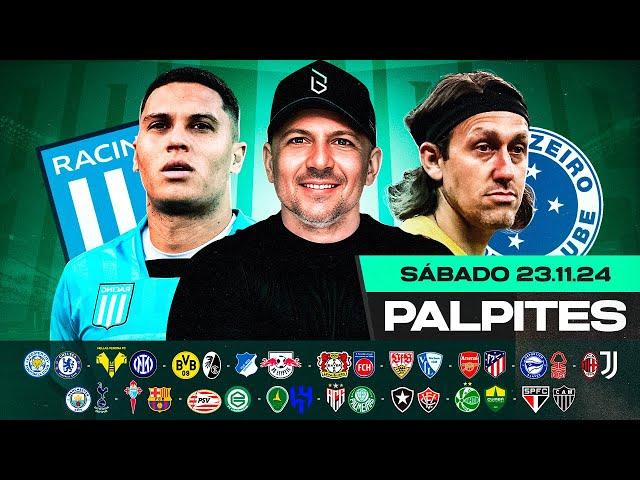 PALPITES DE FUTEBOL PARA HOJE 23 11 2024 (SÁBADO) + BILHETE PRONTO | Boleiros Tips