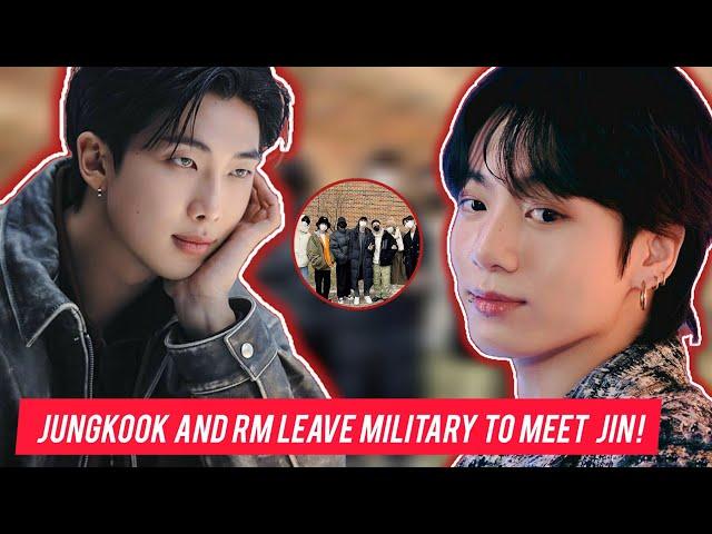 BTS Jungkook And RM Take Leave From Military To Meet Jin | Jin Returns From Military In 24 Hours