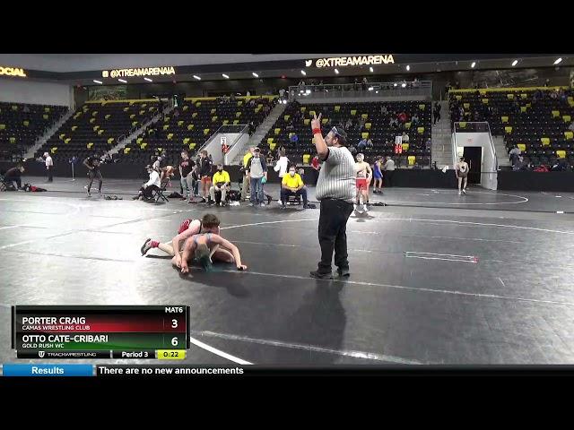 High School Boys 126 Otto Cate-Cribari GOLD RUSH WC Vs Porter Craig Camas Wrestling Club