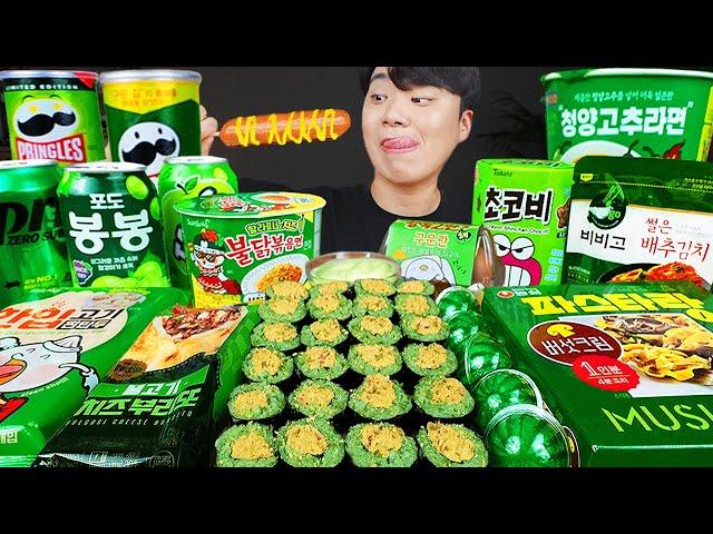 ASMR MUKBANG convenience store store, FIRE Noodle, HOT DOG, GIMBAP, Tteokbokki EATING SOUND !