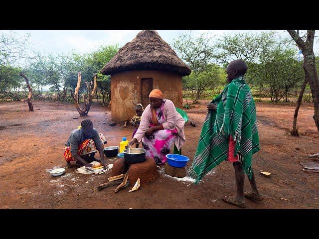 African village life #cooking  village food  for Breakfast