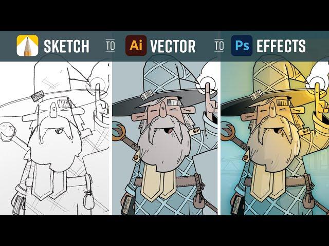 Adobe Illustrator for Beginners - Sketch to Vector Tutorial