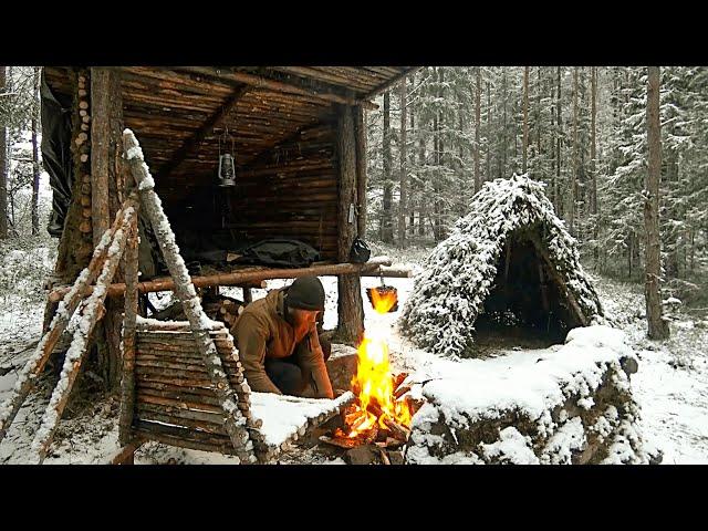 Build another warm winter shelter, do it all yourself-My daily life