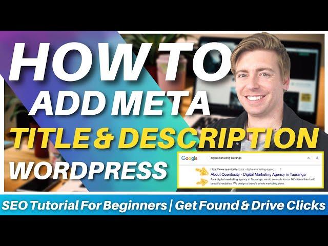 How To Add Meta Title & Description For WordPress Pages (SEO For Beginners)