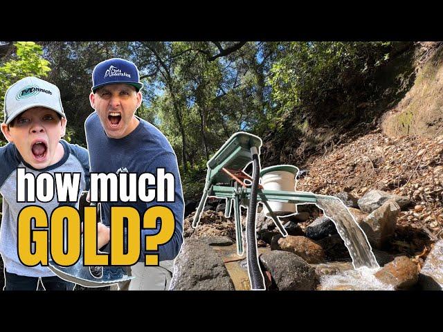 How much GOLD can we find HIGHBANKING for ONE HOUR in a creek?