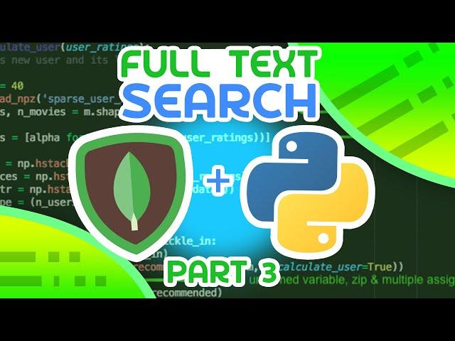 MongoDB + Python #3 - Full-Text Search with Atlas Search