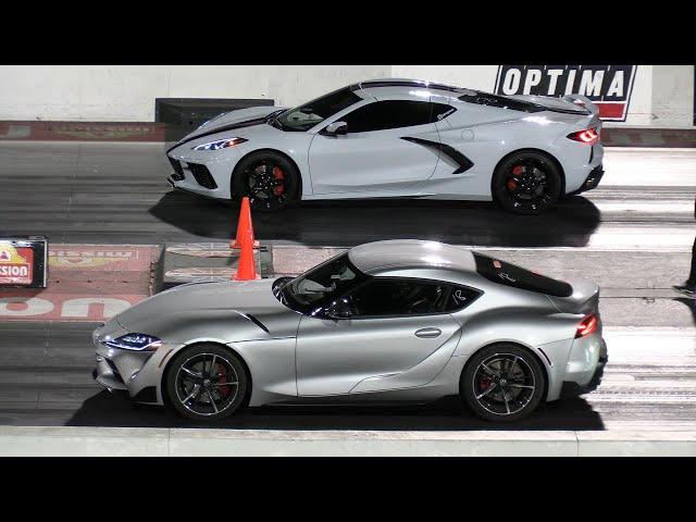 C8 Corvette vs Toyota Supra