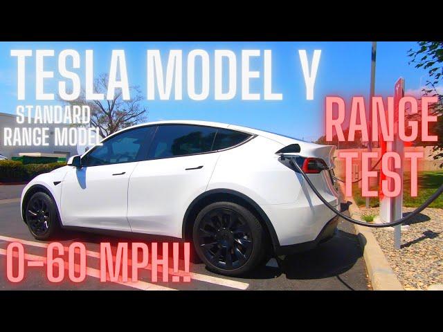 Tesla Model Y Standard Range: Highway Range Test and 0-60 MPH!!