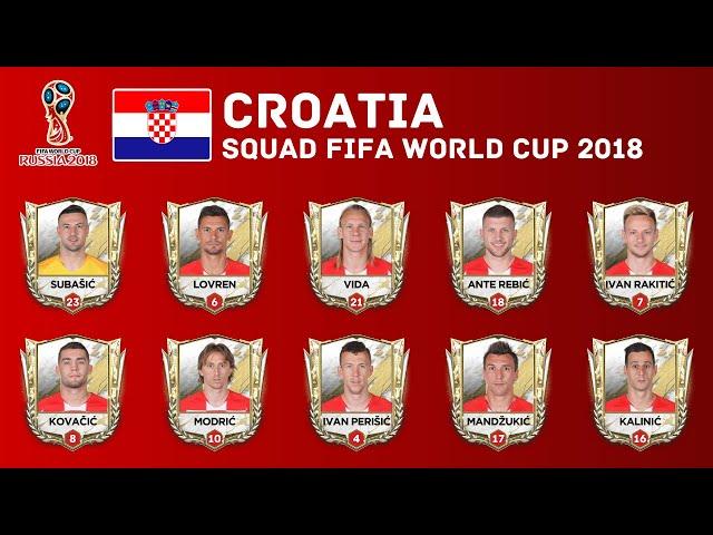 CROATIA Squad - 2018 FIFA WORLD CUP | Croatia's 2018 World Cup Squad | Historical Squads