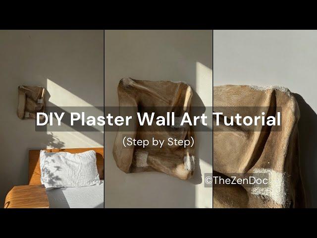 DIY Plaster Art On Canvas Tutorial | 3D Plaster Wall Art Tutorial Step-by-Step