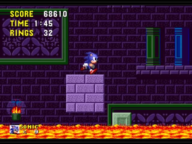 Sonic The Hedgehog: Marble Zone 1-3 Walkthrough