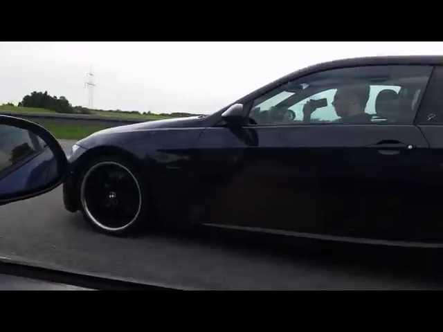BMW E92 coupe 335i biturbo vs Honda Civic EG K20 swap