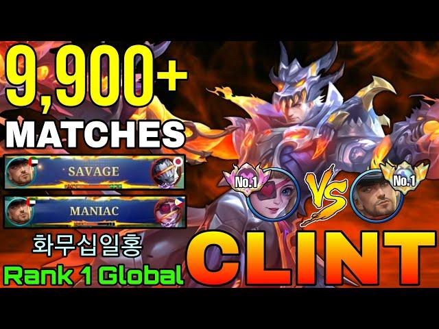 SAVAGE Clint 9,900+ Matches VS Supreme Ruby - Top 1 Global Clint by 화무십일홍 - Mobile Legends