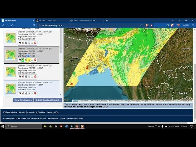 Download MODIS Land cover data from USGS Earth Explorer #earthexplorer #Landcover #usgs