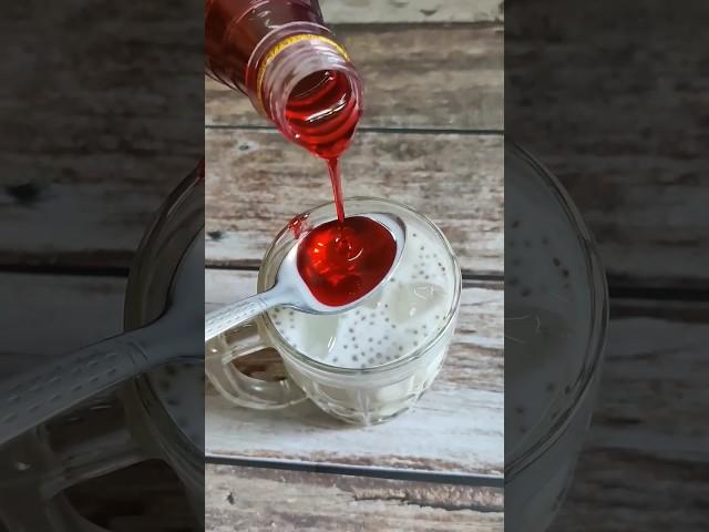 Rooh Afza with CHIA SEEDS  | Perfect Sharbat #sharbat #shorts #viral #drink #summer #trending