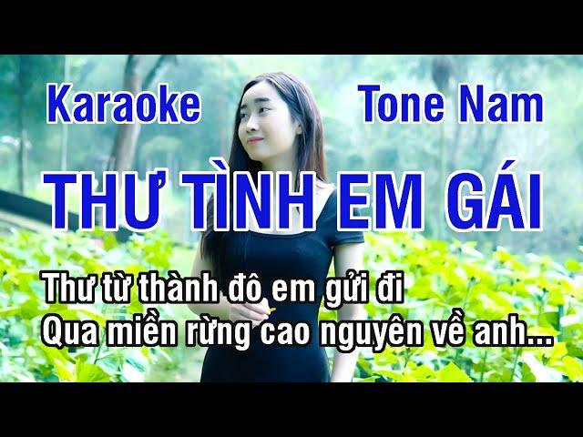 Thư Tình Em Gái Karaoke  Nhạc Sống Hay Tone Nam (Son Thứ) ► Karaoke Lê Thiết