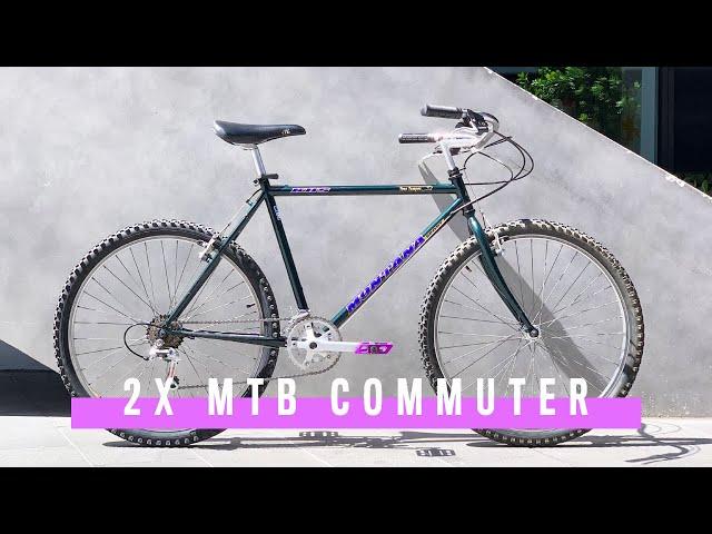 2x low gear mountain bike commuter - vintage mtb restoration / build