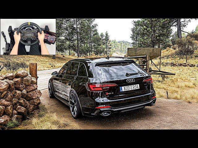 Audi RS4 Avant | Forza Horizon 5 | Steering Wheel Gameplay