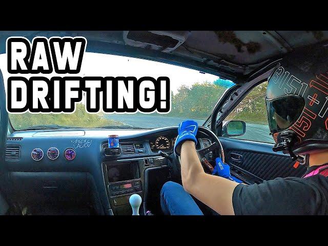 RAW in car drifting at North Course - Ebisu Circuit!