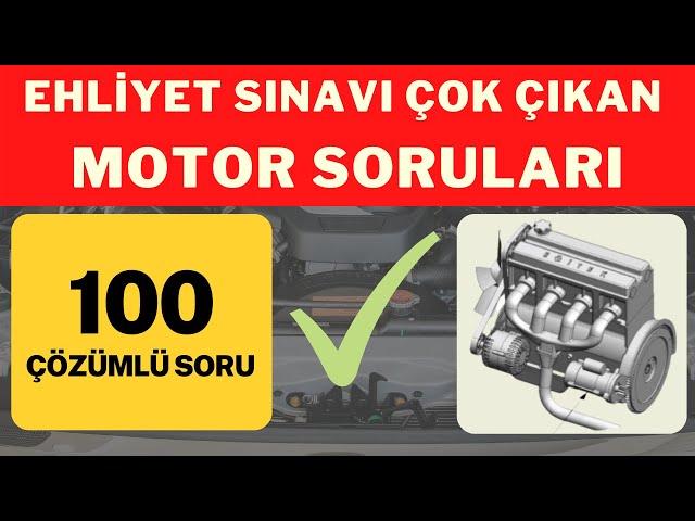 100 Motor Sorusu, Çok Çıkan Ehliyet Sınav Soruları Çözümlü