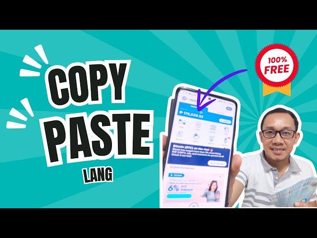 KUMITA SA GCASH NG P14,000  SA COPY & PASTE LANG ONLINE LIBRE LANG GAMIT CELLPHONE