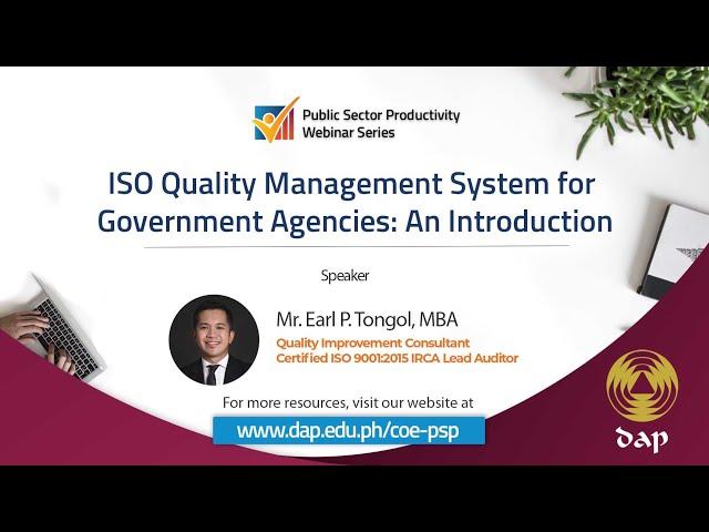 ISO Quality Management System for Government Agencies: An Introduction