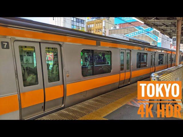 Tokyo Train Ride  Chuo Line (Express) Haijima to Nakano - 4K HDR