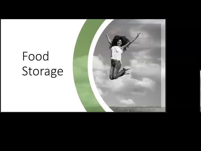 Food Classification,  Selection and Storage