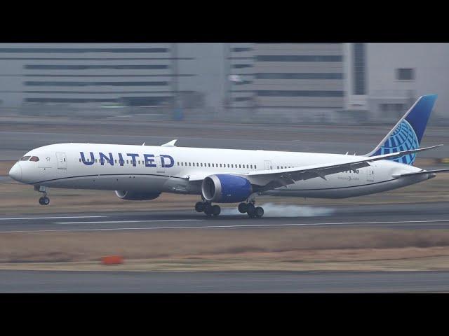 United Airlines New Livery Boeing 787-10 N14011 Landing and Takeoff | Tokyo Haneda | HND/RJTT