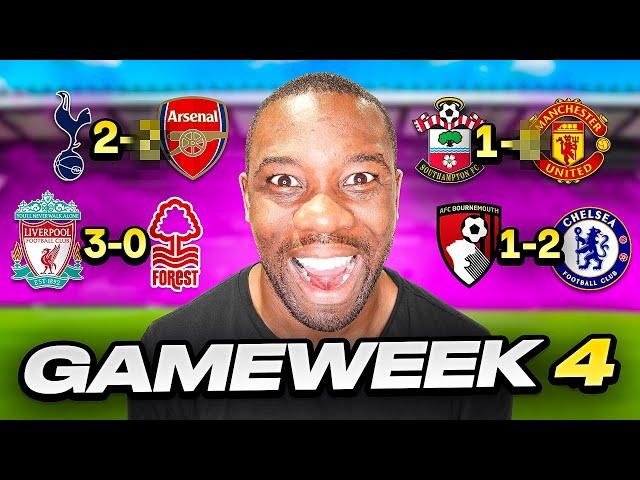 Predicting GameWeek 4 of the Premier League! North London Derby...