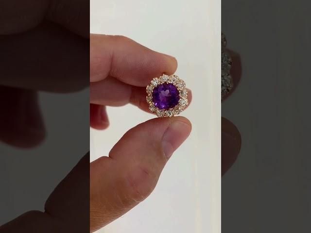 Siberian amethyst antique ring on RomanovRussia.com #gems #antiquejewelry #antiquering #gemstone