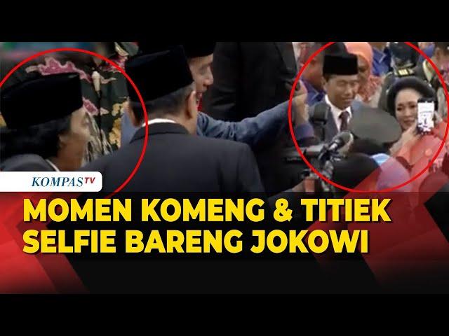 Momen Komeng hingga Titiek Soeharto Selfie Bareng Presiden Jokowi di DPR