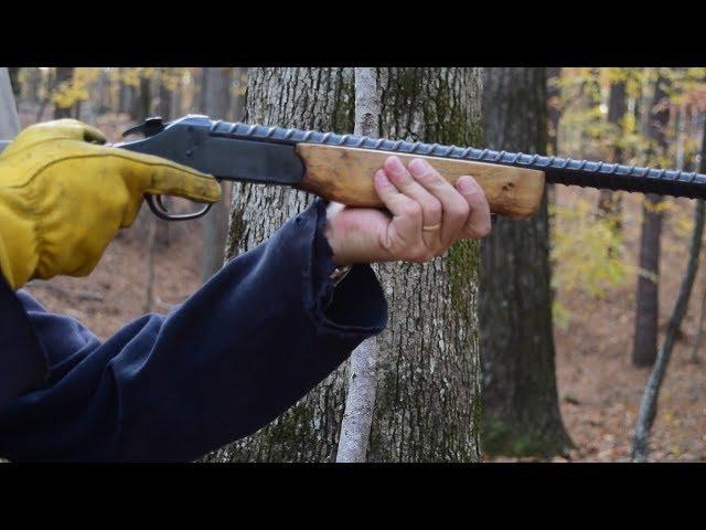 Rifle barrel made from rebar - PART 3. Shooting it!