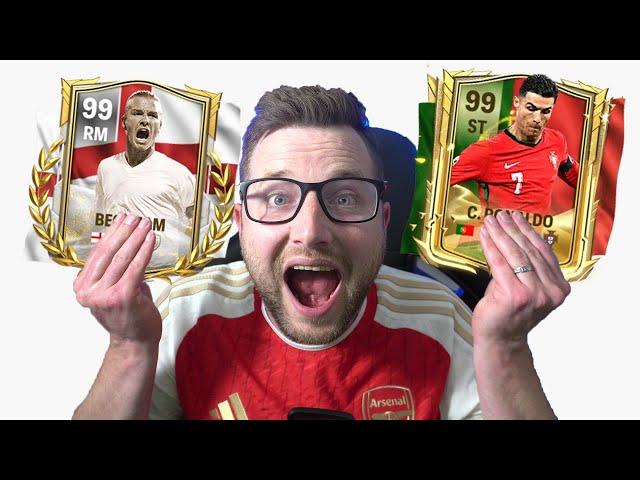 We Opened Every Euro Moments and Euro Scoring Streak Pack To Try and Get 99 Ronaldo on FC Mobile!