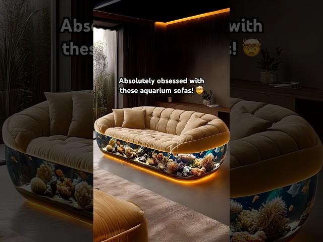 I'm gonna need one of these aquarium sofas in my life immediately! #aquarium  #interiordesign