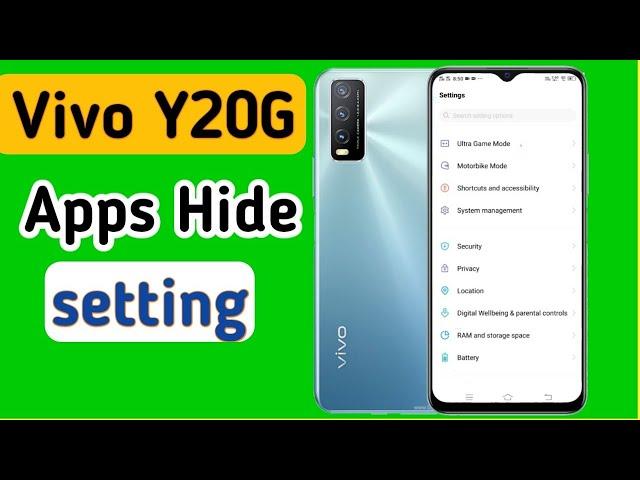 How to hide apps vivo y20g/vivo y20g me app hide kaise kare/vivo apps hide