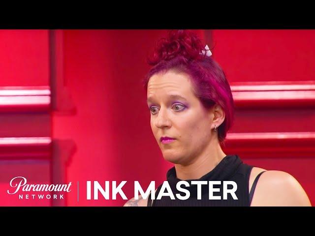 Caroline Evans Gets Roasted By A Canvas - Ink Master: Redemption, Season 3