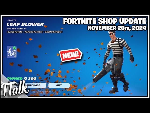 *NEW* LEAF BLOWER EMOTE! Fortnite Item Shop [November 26th, 2024] (Fortnite Chapter 2 Remix)