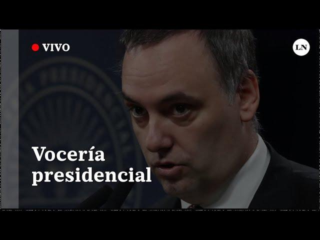 EN VIVO| Habla el vocero presidencial Manuel Adorni (12/02/2025)