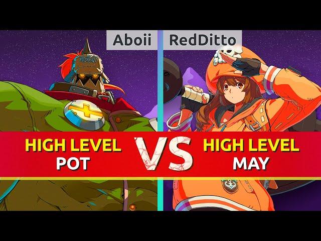 GGST ▰ Aboii (Potemkin) vs RedDitto (May). High Level Gameplay