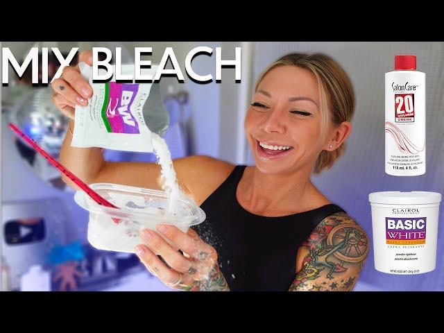 how to mix hair bleach with developer at home | 2024