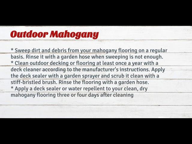 How to Care for Mahogany Flooring - Floorsave