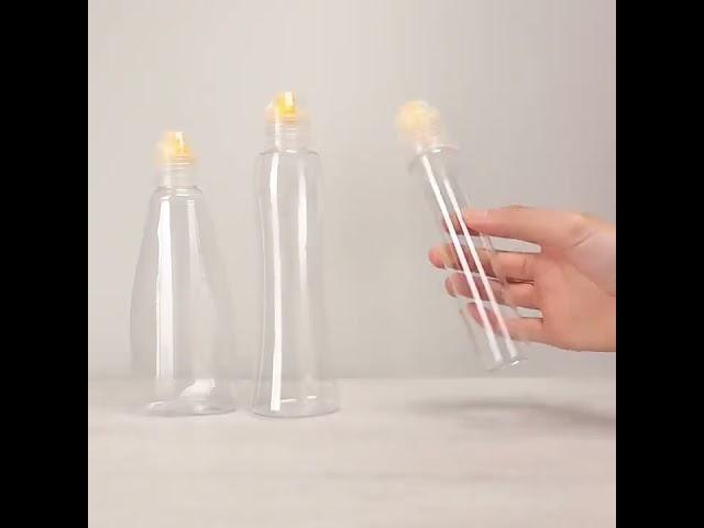 Factory Processing Refillable Transparent PET Plastic Squeeze Honey Bottle