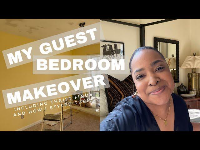 My Guest Bedroom Makeover + Thrift Finds and How I Styled Them