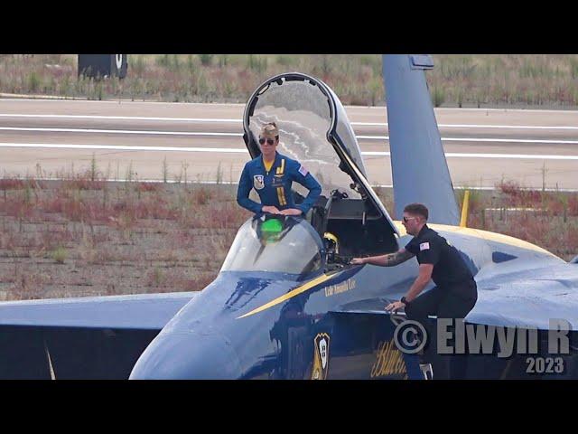 2023 Blue Angels  Airshow                              Pilots walk out & cockpit